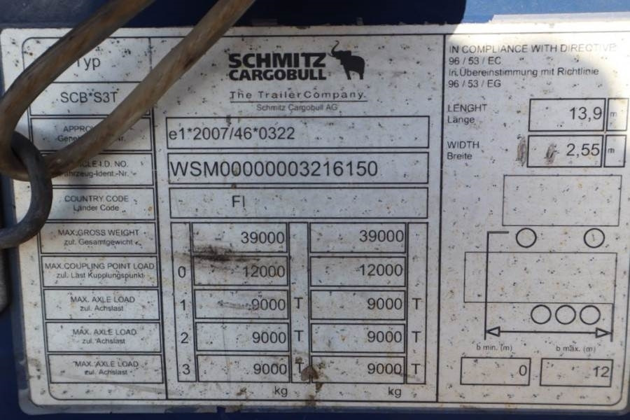 Тентованный прицеп Schmitz Cargobull SCB3ST CoC Documents, TuV Loading Certif: фото 6