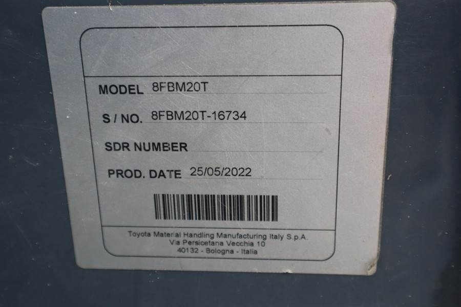 Дизельный погрузчик Toyota 8FBM20T Valid inspection, *Guarantee! Electric, 47: фото 13