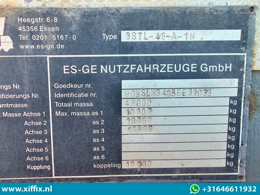 Низкорамный полуприцеп ES-GE 3-ass. Semi dieplader / 1x naloop gestuurd: фото 11 Низкорамный полуприцеп ES-GE 3-ass. Semi dieplader / 1x naloop gestuurd: фото 11