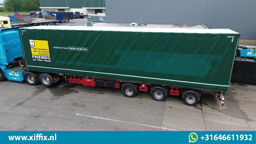Meusburger 3-ass. Vlakke dubbel 2x uitschuifbare oplegger met huifopbouw / 3x ge - Полуприцеп бортовой/ Платформа: фото 3 Meusburger 3-ass. Vlakke dubbel 2x uitschuifbare oplegger met huifopbouw / 3x ge - Полуприцеп бортовой/ Платформа: фото 3