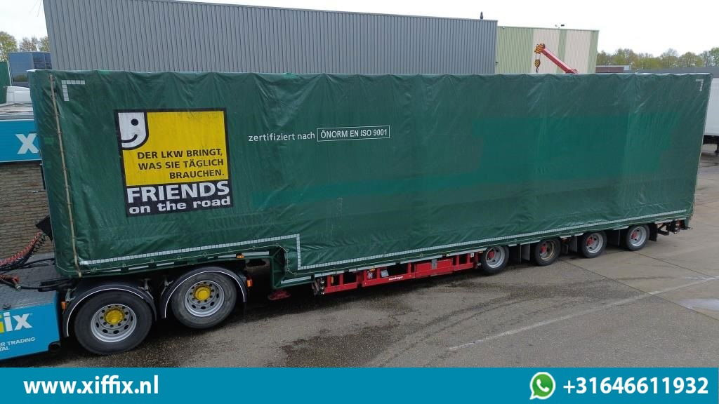 Meusburger 4-ass. Uitschuifbare semi dieplader met huifopbouw / 2x Naloop gestuu - Низкорамный полуприцеп: фото 2 Meusburger 4-ass. Uitschuifbare semi dieplader met huifopbouw / 2x Naloop gestuu - Низкорамный полуприцеп: фото 2