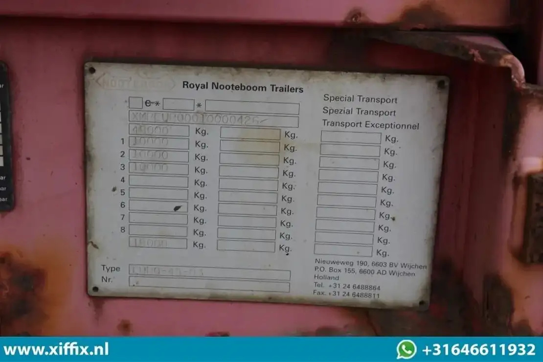 Низкорамный полуприцеп Nooteboom 3-ass. Dieplader / 3x gestuurd: фото 8