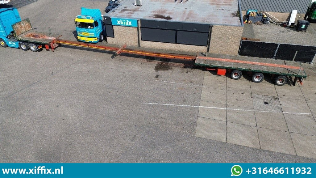 Nooteboom 3-ass. Vlakke dubbel 2x uitschuifbare oplegger / 3x gestuurd - Полуприцеп бортовой/ Платформа: фото 2 Nooteboom 3-ass. Vlakke dubbel 2x uitschuifbare oplegger / 3x gestuurd - Полуприцеп бортовой/ Платформа: фото 2