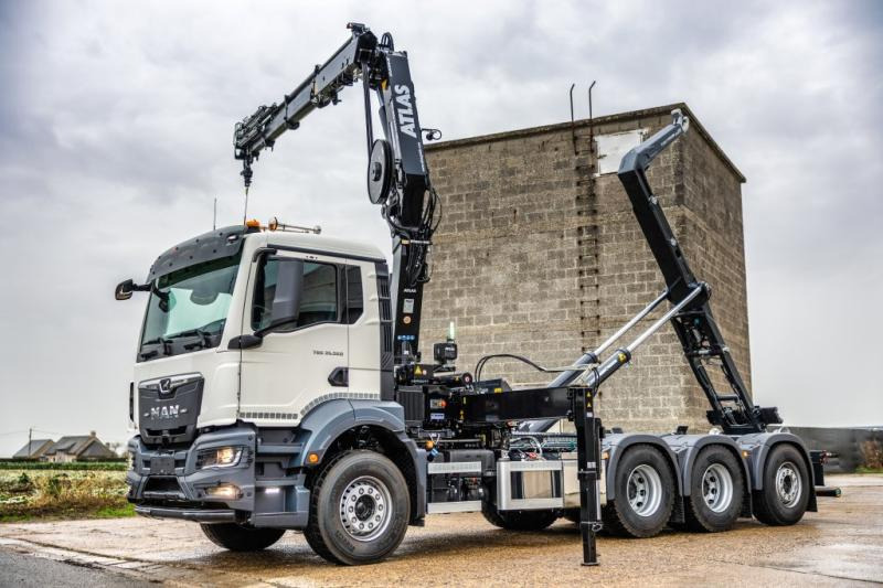 MAN TGS 35.520 BL - ATLAS 240.2E - Крюковой мультилифт, Автоманипулятор: фото 1 MAN TGS 35.520 BL - ATLAS 240.2E - Крюковой мультилифт, Автоманипулятор: фото 1