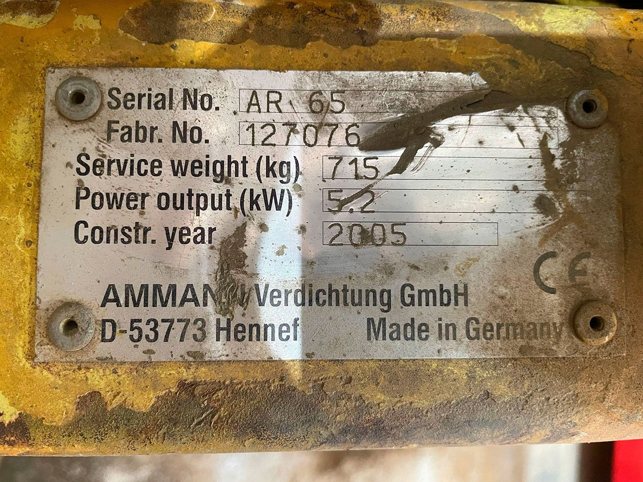 Каток тротуарный AMMANN AR-65 E: фото 10