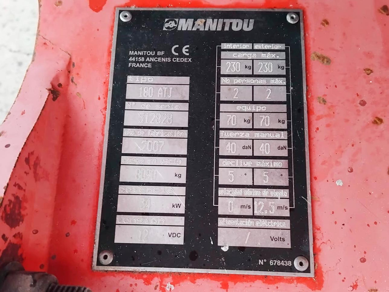 Коленчатый подъемник MANITOU 180ATJ: фото 15 Коленчатый подъемник MANITOU 180ATJ: фото 15