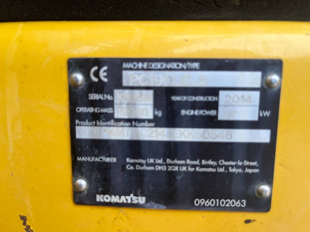Гусеничный экскаватор Komatsu PC 190 LC-8: фото 10