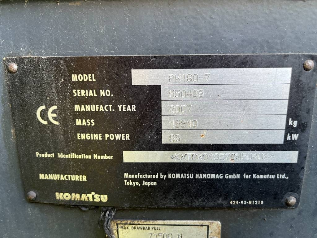 Колёсный экскаватор Komatsu PW 160-7: фото 8 Колёсный экскаватор Komatsu PW 160-7: фото 8