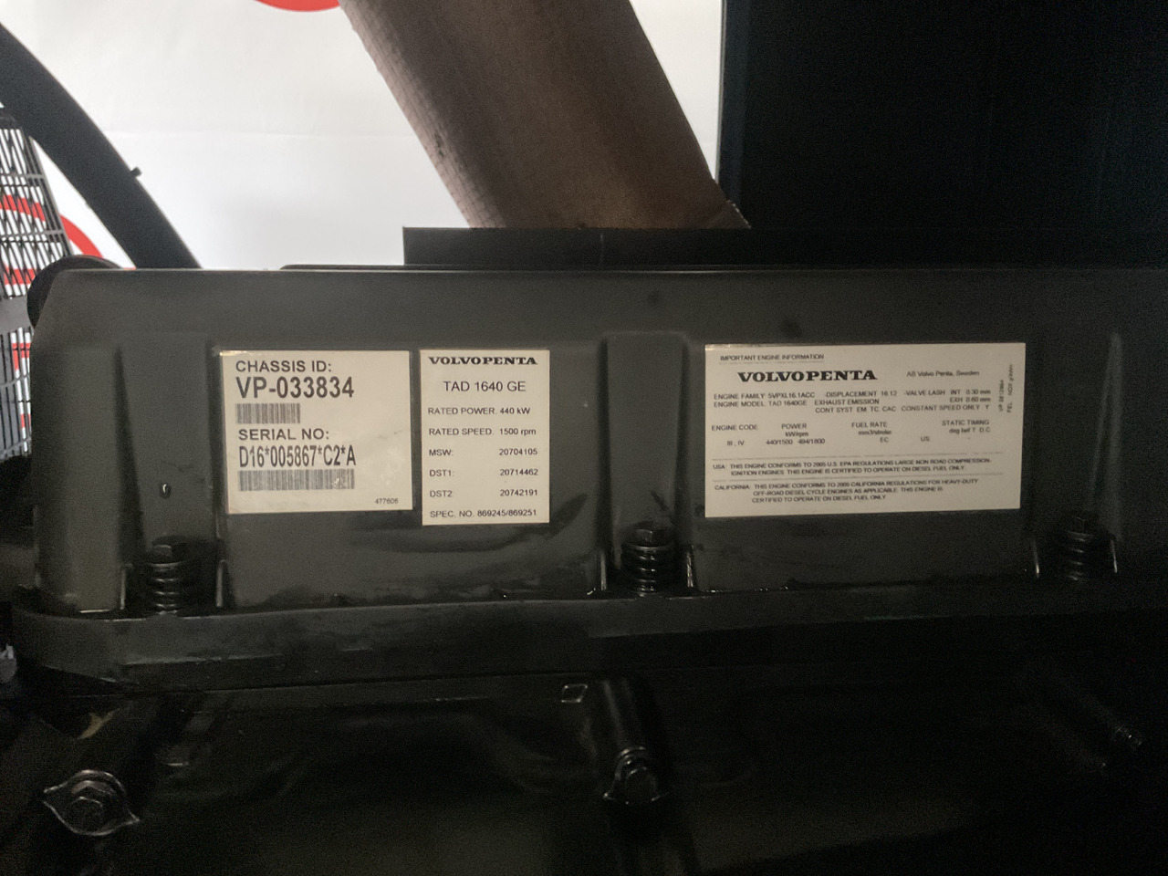 Volvo 500KVA, Generatorset. Like brand new. 98 Running hours since new! - Электрогенератор: фото 3 Volvo 500KVA, Generatorset. Like brand new. 98 Running hours since new! - Электрогенератор: фото 3