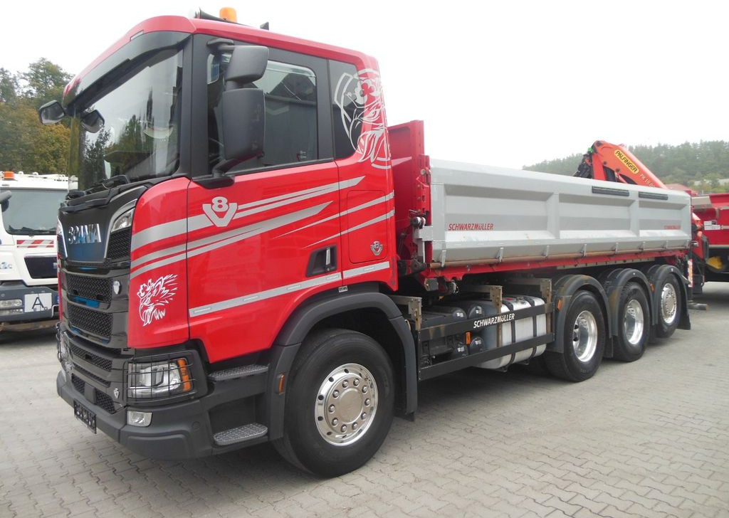 Scania R 580,8X4,KIPPER,BORDMATIC,PALFINGER PK 19.001 - Автоманипулятор, Самосвал: фото 1 Scania R 580,8X4,KIPPER,BORDMATIC,PALFINGER PK 19.001 - Автоманипулятор, Самосвал: фото 1