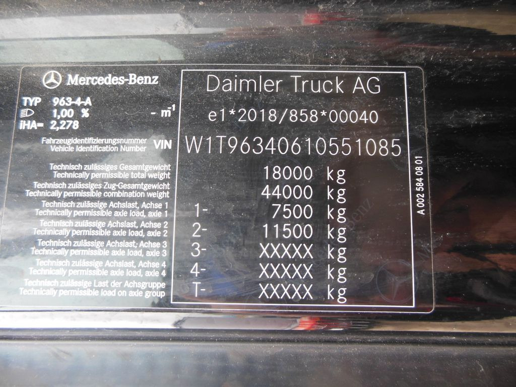 Тягач Mercedes-Benz 1848 ACTROS, LOWDECK, GIGA SPACE, STANDKLIMA: фото 23