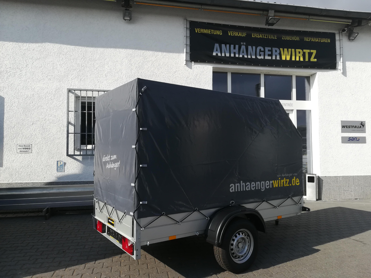 Aluliner Planen Anhänger GTB 1200 251x126x150cm +Hochplane grau schräg (S) 1200kg - Прицеп для легкового автомобиля: фото 3 Aluliner Planen Anhänger GTB 1200 251x126x150cm +Hochplane grau schräg (S) 1200kg - Прицеп для легкового автомобиля: фото 3
