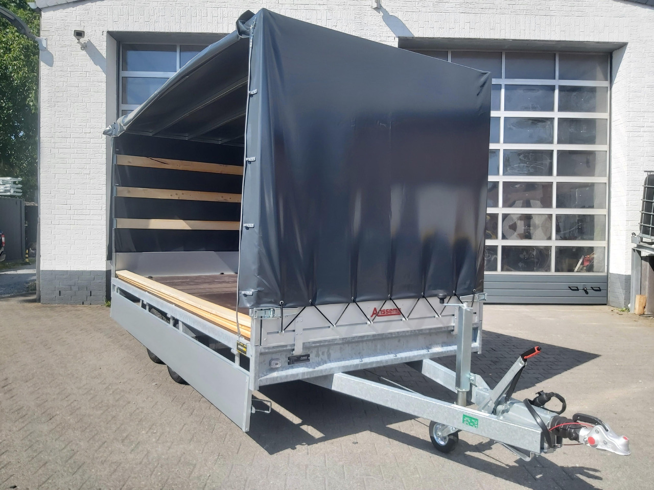 Anssems Hochlader PSX - S 3000 405x178x30cm 180cm Hochplane grau (XL) 3000kg Aktion - Тентованный прицеп: фото 1 Anssems Hochlader PSX - S 3000 405x178x30cm 180cm Hochplane grau (XL) 3000kg Aktion - Тентованный прицеп: фото 1
