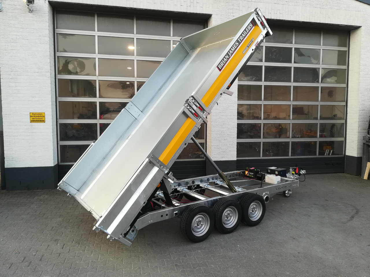 Самосвальный прицеп Brian James Trailer CarGO Tipper 2 elektrisch 360x195x30cm Stahlbordwände Pendel 12" Tridem 3,5t on: фото 7
