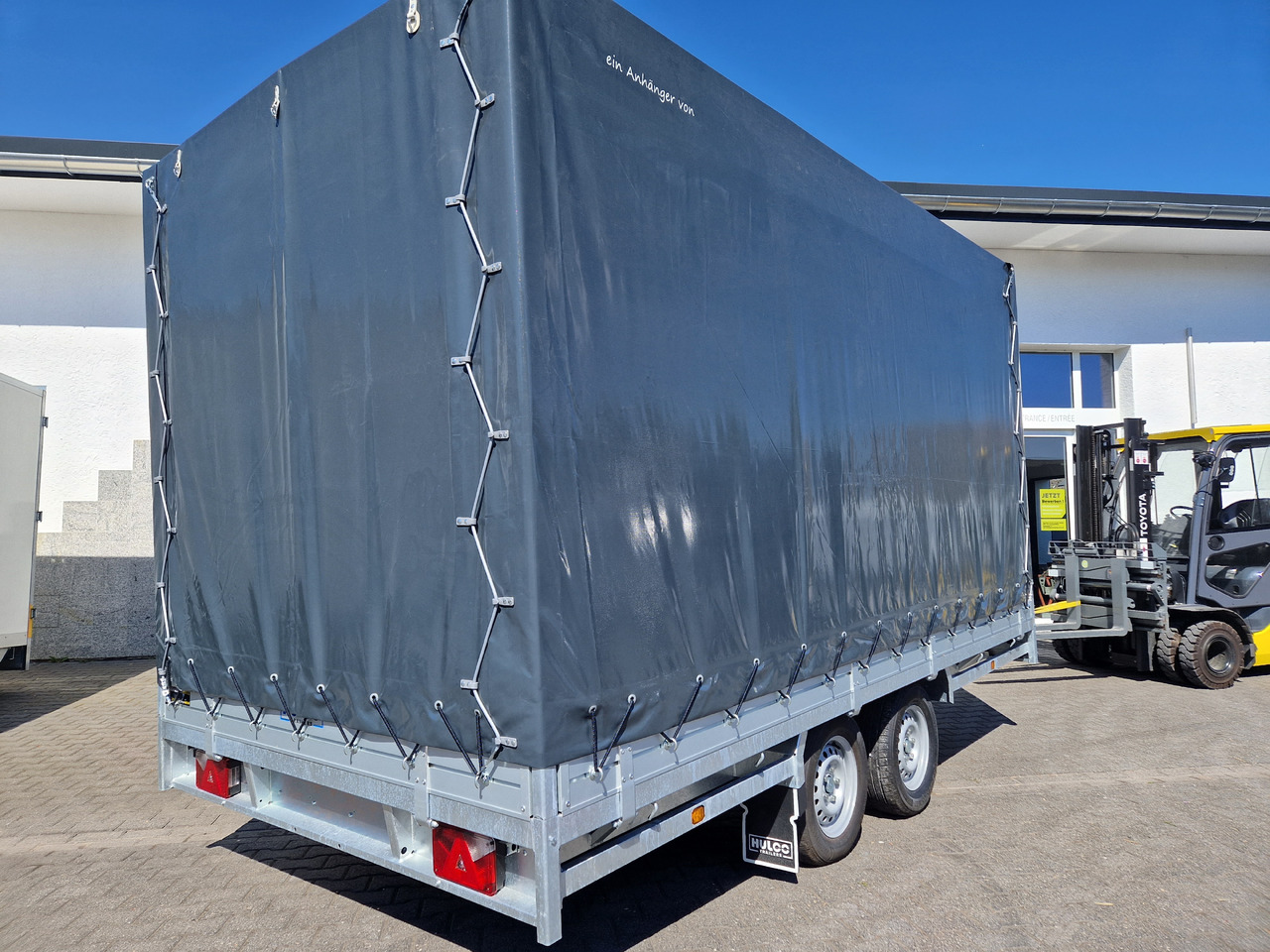 Тентованный прицеп MEDAX - 2 3000 405x203x210cm Hochplane grau 12" niedrig Fahrwerk 3000kg: фото 7