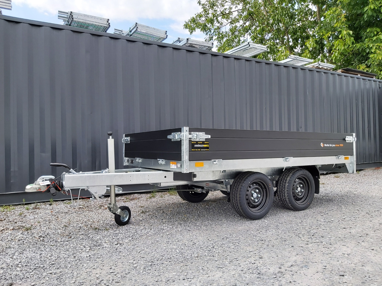 Самосвальный прицеп Saris Kipper K1 276 150 2000 2 E 276x150x30cm Elektro black Edition 13" 2000kg: фото 7