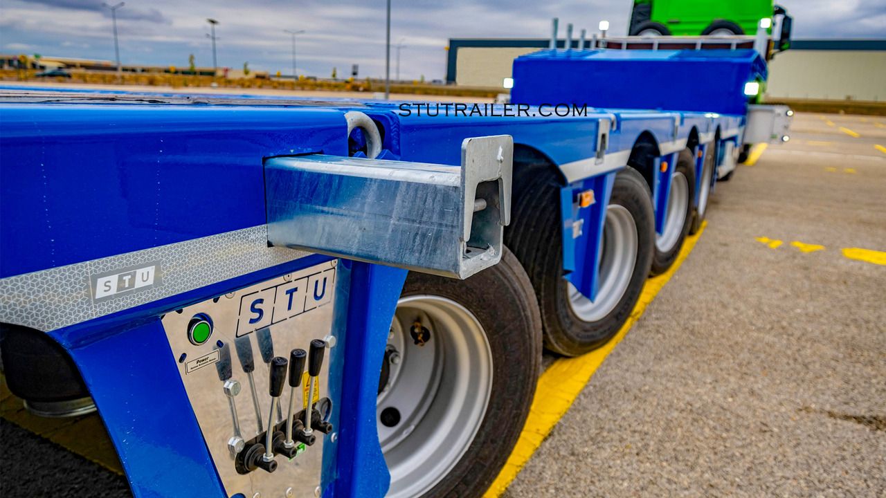 Новый Низкорамный полуприцеп STU 5 Axle Hydraulic Steering Extendable Low Laoder: фото 9