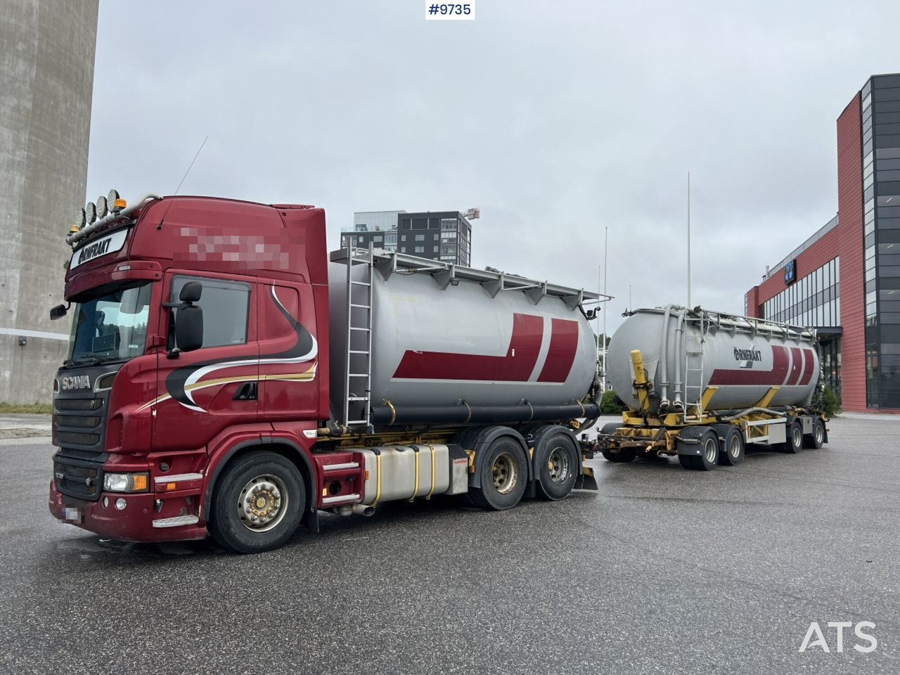 Bulk transport vehicle, Scania R730 with SITE AL-41-TPIK-4AK trailer - Грузовик-цистерна: фото 1 Bulk transport vehicle, Scania R730 with SITE AL-41-TPIK-4AK trailer - Грузовик-цистерна: фото 1