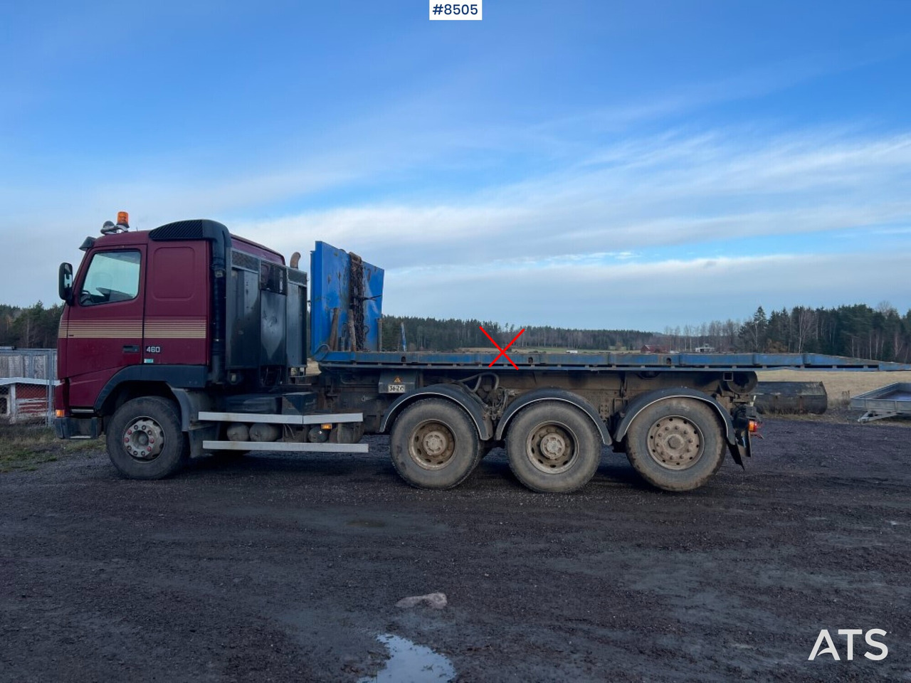 Крюковой мультилифт Hook Truck Volvo FH 12 6x4 Tridem with gravel flatbed(VIDEO): фото 16