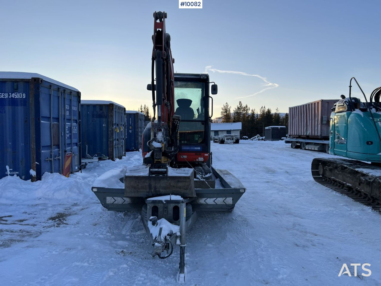 Мини-экскаватор Kubota KX027-4 Mini excavator incl trailer: фото 12