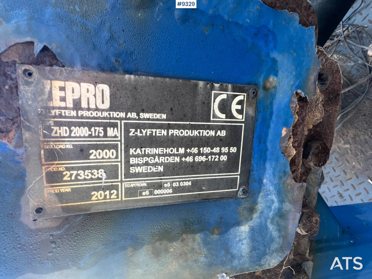 Tail lift - Zepro- ZHD2000-175MA - Гидроборт: фото 4 Tail lift - Zepro- ZHD2000-175MA - Гидроборт: фото 4