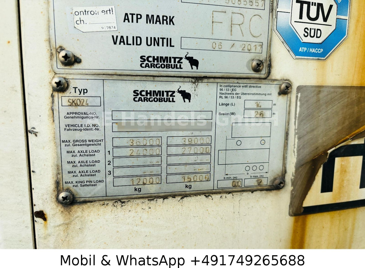 Новый Полуприцеп-рефрижератор Schmitz Cargobull SKO 24/13.4 FP60 Cool *ThermoKing-SLX400/+-30° Schmitz Cargobull SKO 24/13.4 FP60 Cool *ThermoKing-SLX400/+-30°: фото 19