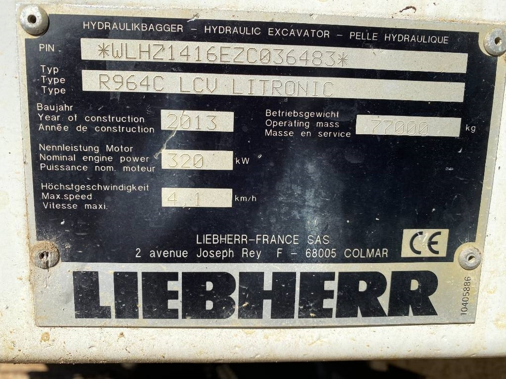 Гусеничный экскаватор Liebherr R964 C-LCV LITRONIC Origine Française: фото 7