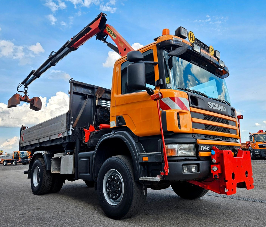 Scania P114 CB 380 4x4 Palfinger PK12502 Kran Funk - Самосвал, Автоманипулятор: фото 1 Scania P114 CB 380 4x4 Palfinger PK12502 Kran Funk - Самосвал, Автоманипулятор: фото 1