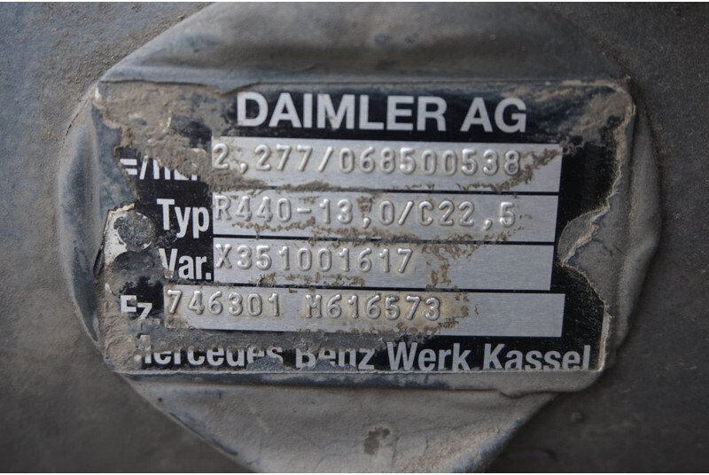 Mercedes-Benz R440-13A/C22.5 41/18 I=2.278 - Задняя ось для Грузовиков: фото 2 Mercedes-Benz R440-13A/C22.5 41/18 I=2.278 - Задняя ось для Грузовиков: фото 2