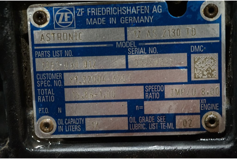 ZF 12AS2130DD TGS 81.32004-6257 - Коробка передач для Грузовиков: фото 5 ZF 12AS2130DD TGS 81.32004-6257 - Коробка передач для Грузовиков: фото 5