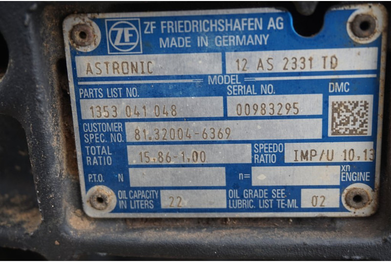ZF 12AS2131DD+INT3 81.32004-6369 - Коробка передач для Грузовиков: фото 5 ZF 12AS2131DD+INT3 81.32004-6369 - Коробка передач для Грузовиков: фото 5