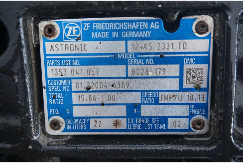 ZF 12AS2131DD + INT3 - Коробка передач для Грузовиков: фото 5 ZF 12AS2131DD + INT3 - Коробка передач для Грузовиков: фото 5
