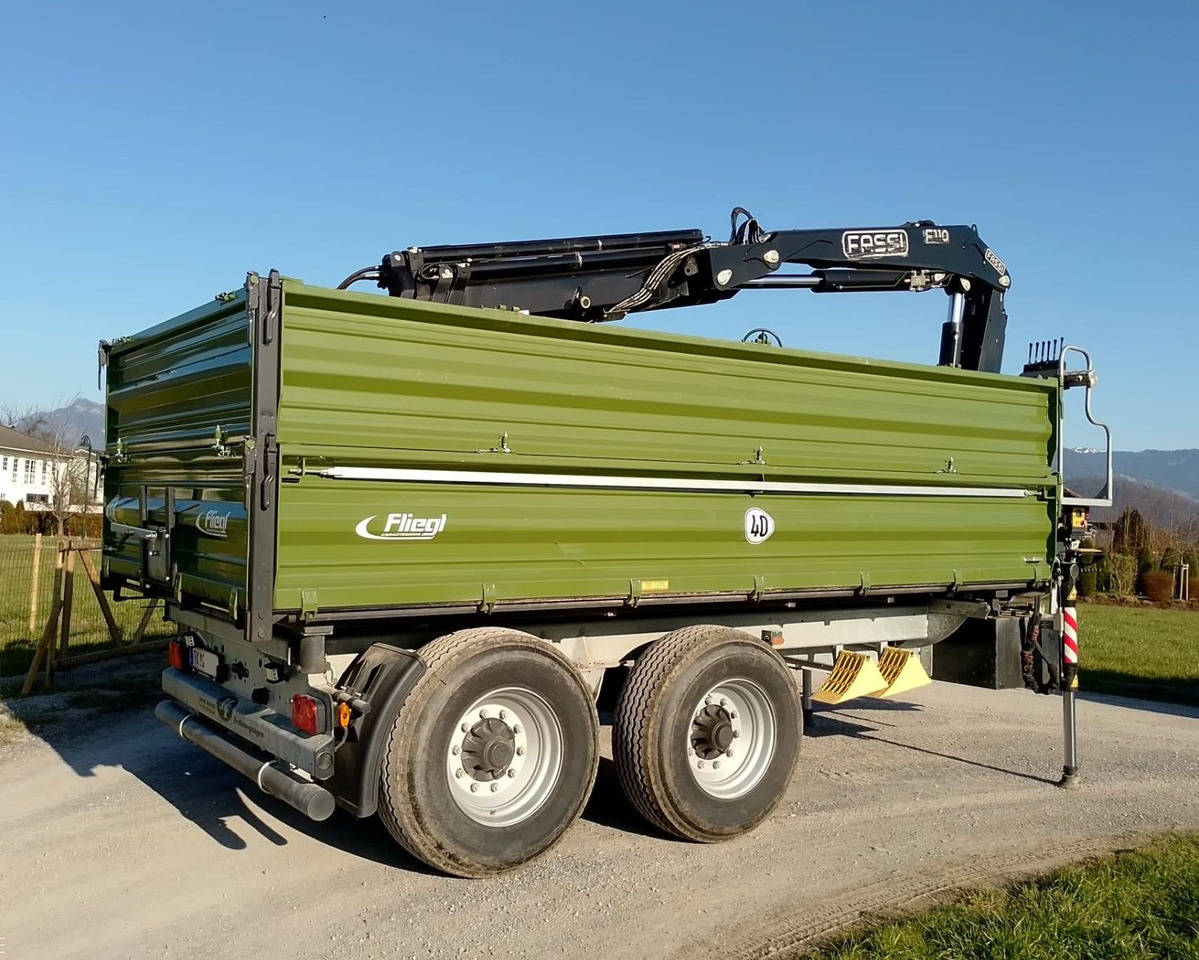 Fliegl TDK160, Agraranhänger, Fassi F110, EU Papiere - Самосвальный прицеп: фото 3 Fliegl TDK160, Agraranhänger, Fassi F110, EU Papiere - Самосвальный прицеп: фото 3