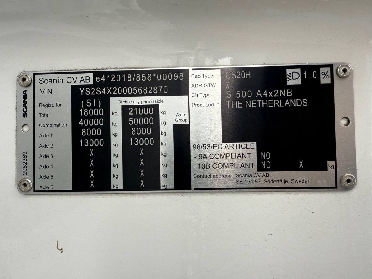 Тягач Scania S500 4x2, Euro 6, Retarder: фото 20 Тягач Scania S500 4x2, Euro 6, Retarder: фото 20