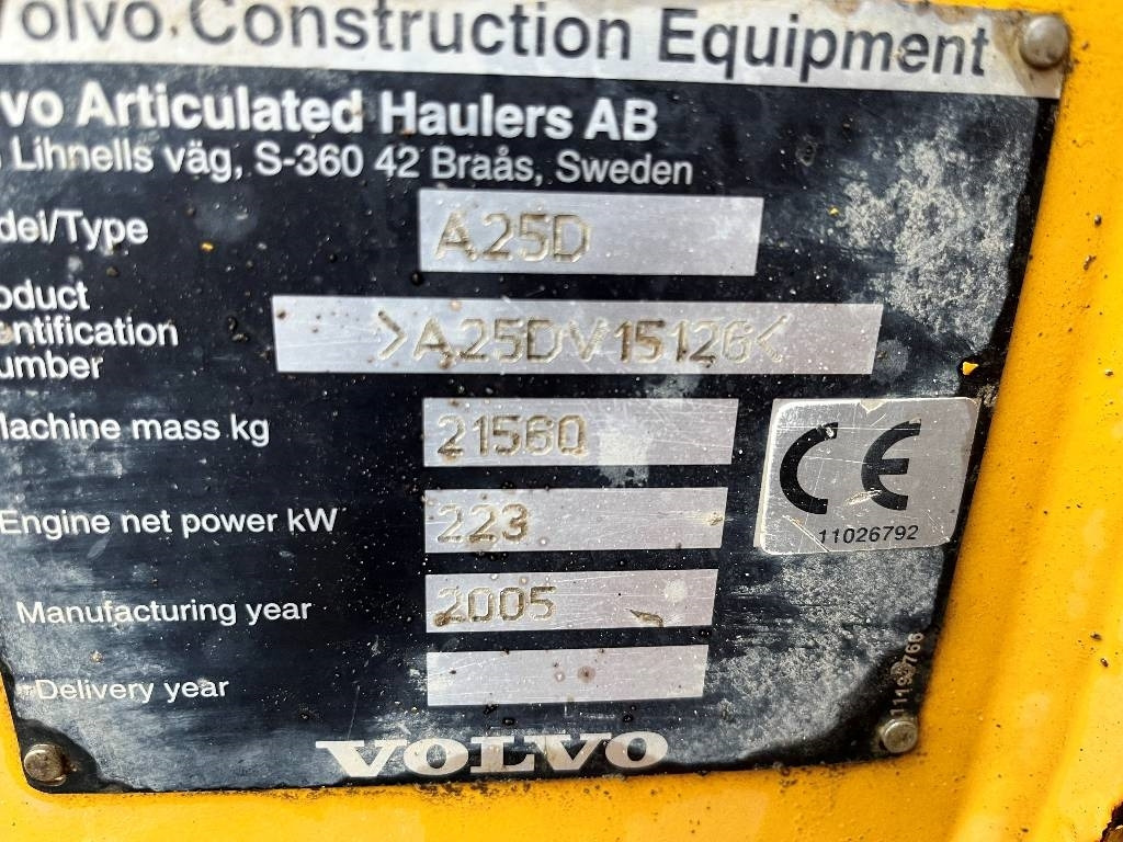 Volvo A 25 D dismantled. Only spare parts  - Сочленённый самосвал: фото 5 Volvo A 25 D dismantled. Only spare parts  - Сочленённый самосвал: фото 5