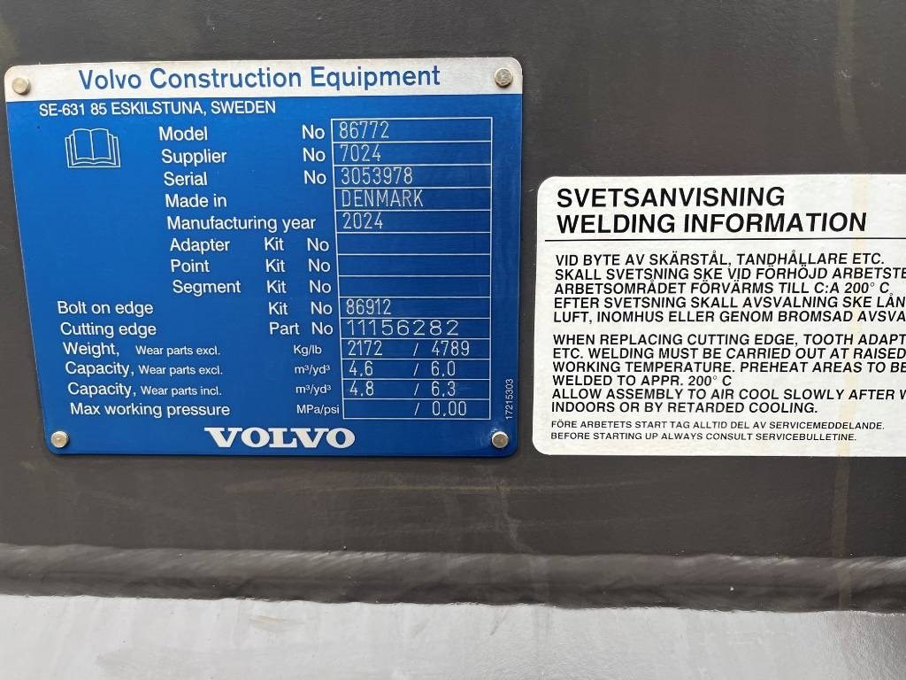 Volvo Skopa L150H L180H - Ковш для Строительной техники: фото 2 Volvo Skopa L150H L180H - Ковш для Строительной техники: фото 2