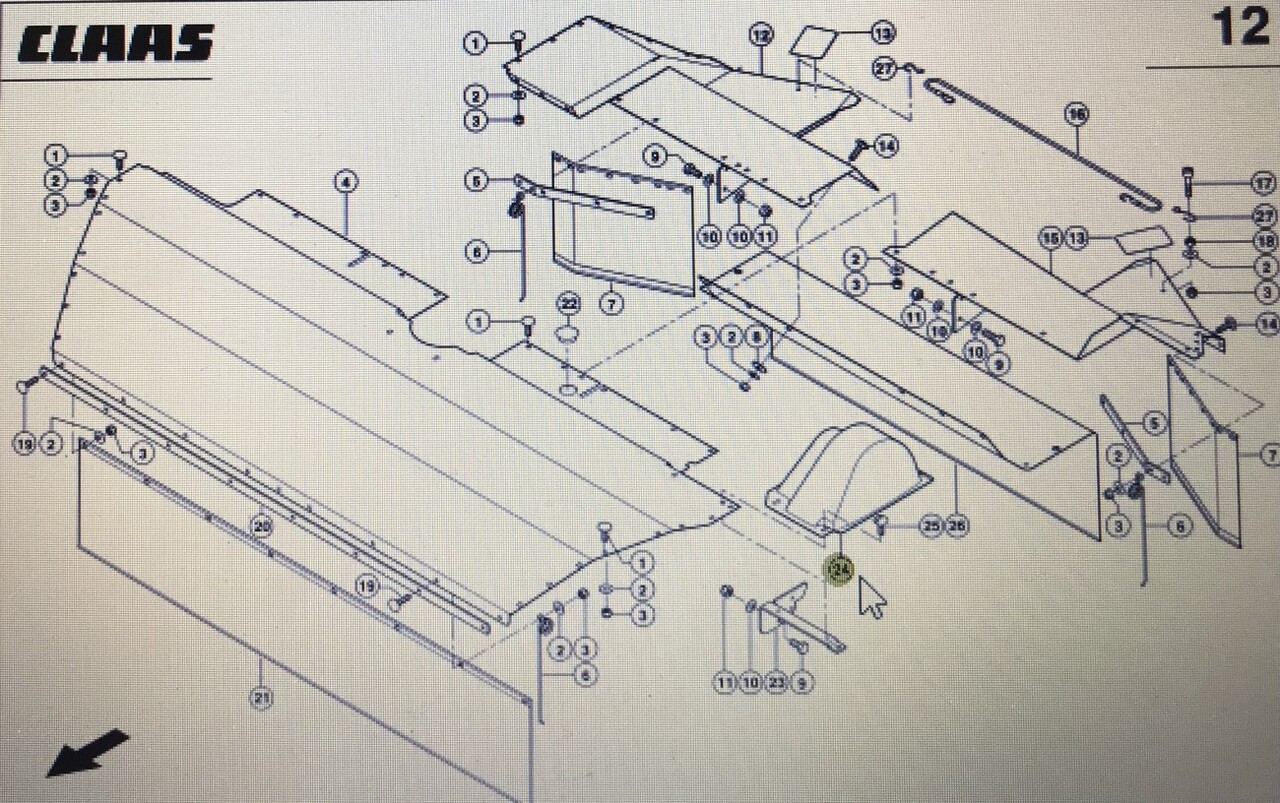 CLAAS 00 0934 938 1/CLAAS Corto maska - Капот для Косилок: фото 1 CLAAS 00 0934 938 1/CLAAS Corto maska - Капот для Косилок: фото 1