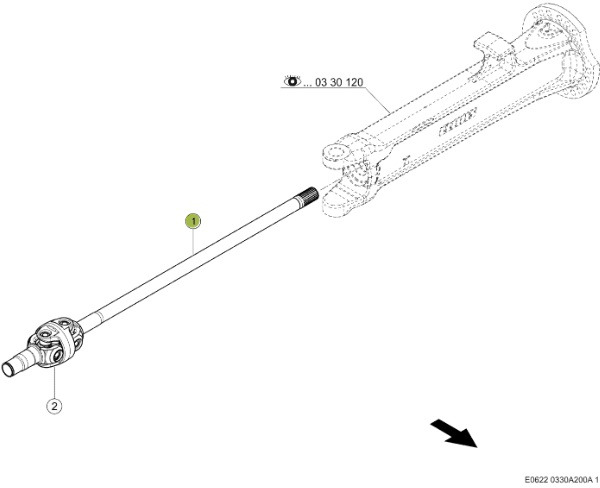 Claas Jaguar 970 - tylna oś napędowa - półoś 0015042201 - Приводный вал для Сельскохозяйственной техники: фото 1 Claas Jaguar 970 - tylna oś napędowa - półoś 0015042201 - Приводный вал для Сельскохозяйственной техники: фото 1