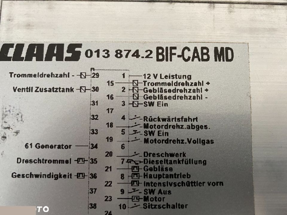 Claas Lexion 450-460-480 - 013 874.2 Płyta bezpieczników i modułów BIF CAB MD - Предохранитель для Сельскохозяйственной техники: фото 1 Claas Lexion 450-460-480 - 013 874.2 Płyta bezpieczników i modułów BIF CAB MD - Предохранитель для Сельскохозяйственной техники: фото 1