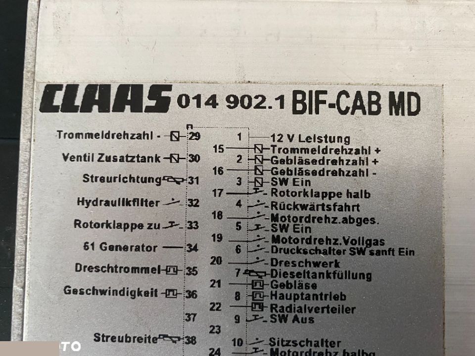 Claas Lexion 450-460-480 - 014 902.1 Płyta bezpieczników i modułów BIF CAB MD - Предохранитель для Сельскохозяйственной техники: фото 1 Claas Lexion 450-460-480 - 014 902.1 Płyta bezpieczników i modułów BIF CAB MD - Предохранитель для Сельскохозяйственной техники: фото 1