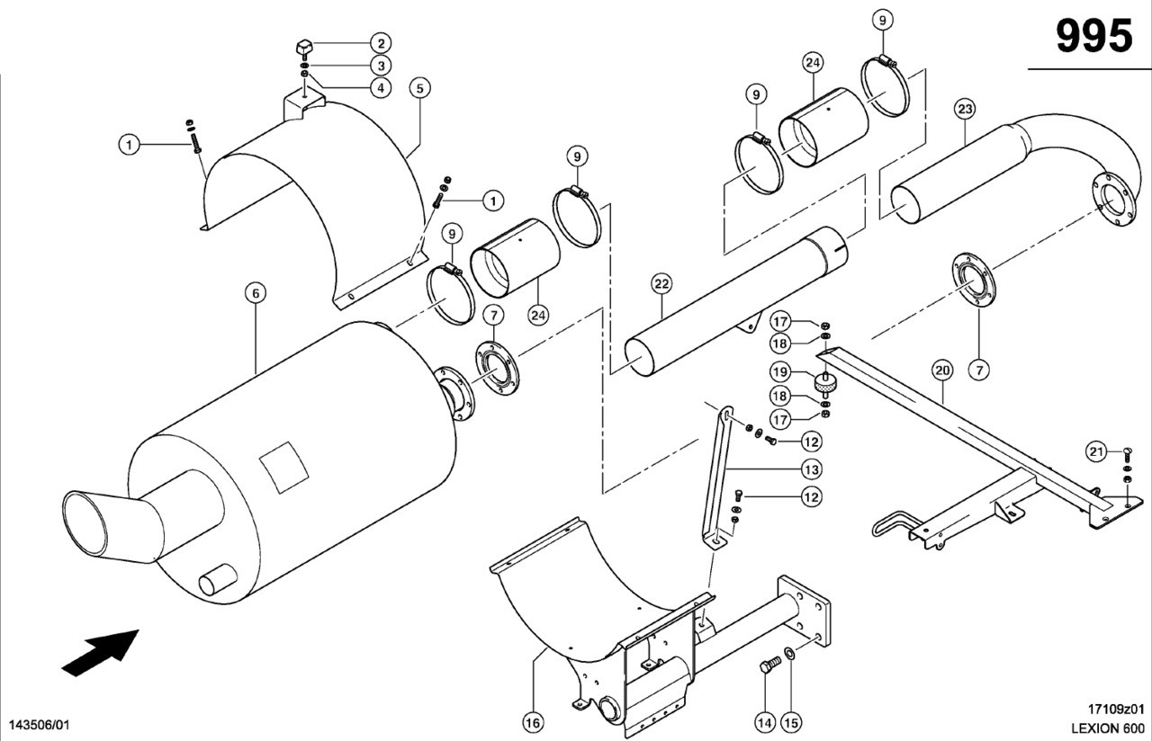 Claas Lexion 600 TŁUMIK 0007998102 (Układ wydechowy) - Глушитель для Зерноуборочных комбайнов: фото 1 Claas Lexion 600 TŁUMIK 0007998102 (Układ wydechowy) - Глушитель для Зерноуборочных комбайнов: фото 1