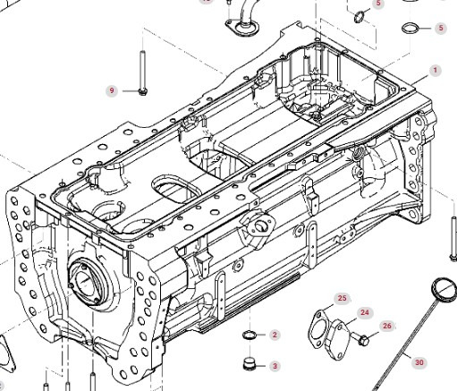 Fendt 936 Gen 7 Silnik D1556LE523 Miska Olejowa H218PF150163A CZĘŚCI - Масляный поддон для Тракторов: фото 1 Fendt 936 Gen 7 Silnik D1556LE523 Miska Olejowa H218PF150163A CZĘŚCI - Масляный поддон для Тракторов: фото 1