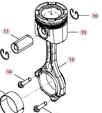 Fendt 936 Gen 7 Silnik D1556LE523 Wał Korbowy Korbowód H218PF150094A H218PF150099A CZĘŚCI - Коленчатый вал для Сельскохозяйственной техники: фото 1 Fendt 936 Gen 7 Silnik D1556LE523 Wał Korbowy Korbowód H218PF150094A H218PF150099A CZĘŚCI - Коленчатый вал для Сельскохозяйственной техники: фото 1