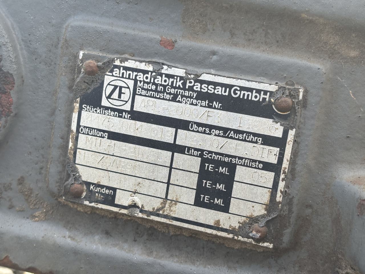 Most ZF Części APL-2000/F3 Dyferencjał Mechanizm Różnicowy Atak Półoś Przekładnia - Дифференциал для Сельскохозяйственной техники: фото 5 Most ZF Części APL-2000/F3 Dyferencjał Mechanizm Różnicowy Atak Półoś Przekładnia - Дифференциал для Сельскохозяйственной техники: фото 5