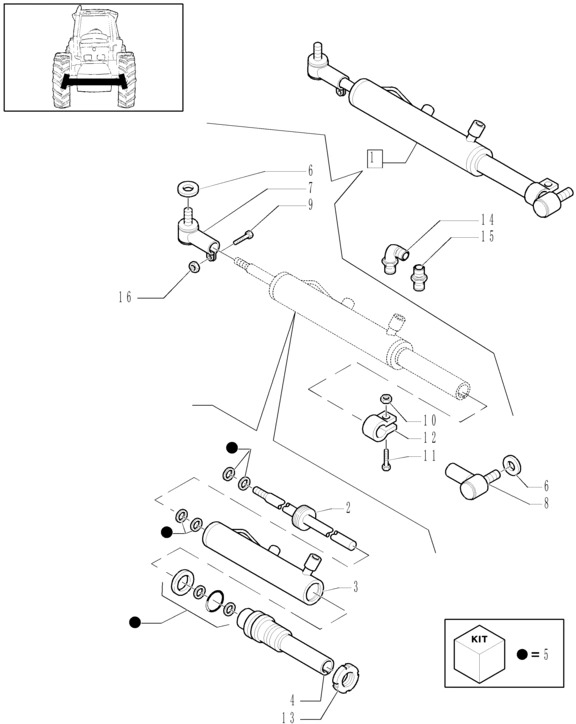 New Holland T6010 T6090 T6070 Silownik ukl kierown double acting, 25mm rod, 236.5mm stroke 82037187 - Рулевое управление для Сельскохозяйственной техники: фото 1 New Holland T6010 T6090 T6070 Silownik ukl kierown double acting, 25mm rod, 236.5mm stroke 82037187 - Рулевое управление для Сельскохозяйственной техники: фото 1