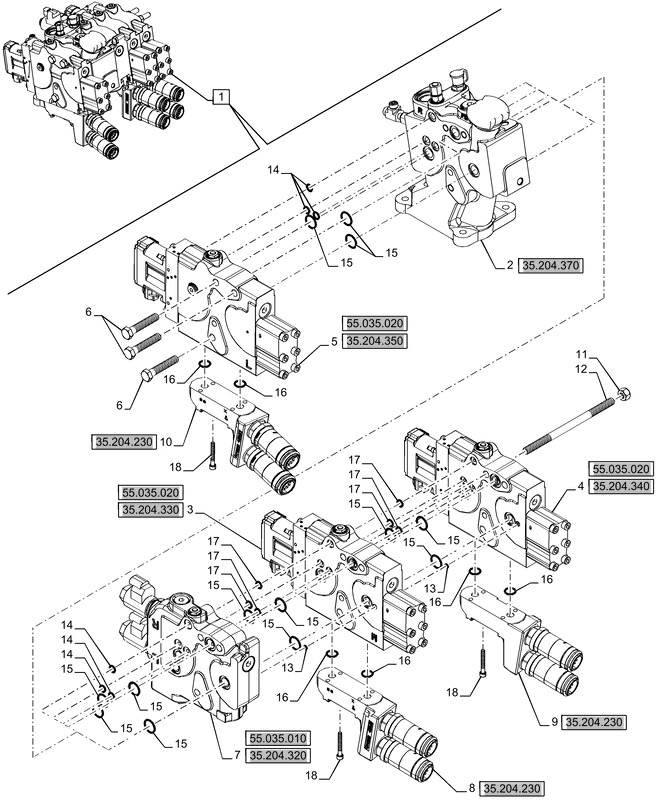 New Holland T6090 T6070 Regen zawor hydr reman-hyd valve 47887017R - Гидравлический клапан для Сельскохозяйственной техники: фото 1 New Holland T6090 T6070 Regen zawor hydr reman-hyd valve 47887017R - Гидравлический клапан для Сельскохозяйственной техники: фото 1