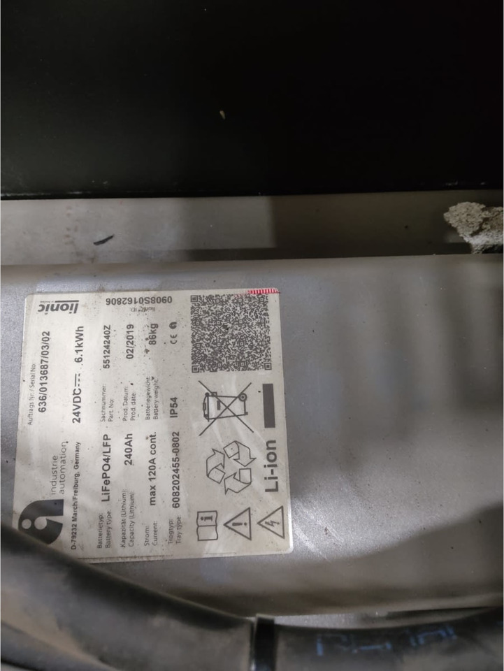 Battery 24V 240Ah - Аккумулятор для Погрузочно-разгрузочной техники: фото 2 Battery 24V 240Ah - Аккумулятор для Погрузочно-разгрузочной техники: фото 2
