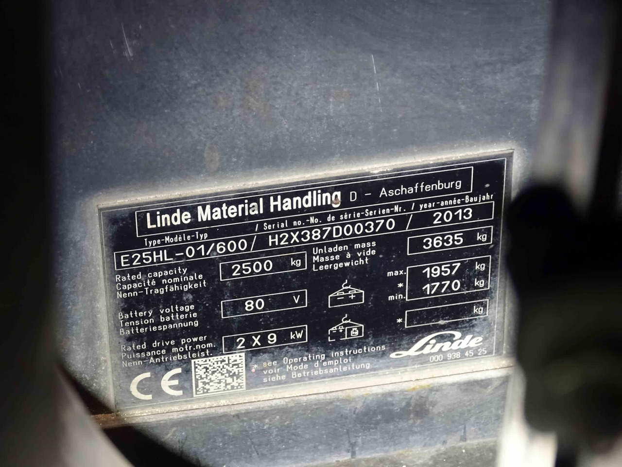 Linde E25HL-01/600 - Электропогрузчик: фото 2 Linde E25HL-01/600 - Электропогрузчик: фото 2