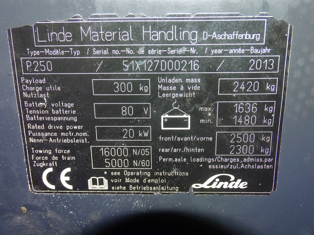 Linde P250 - Складской тягач: фото 2 Linde P250 - Складской тягач: фото 2
