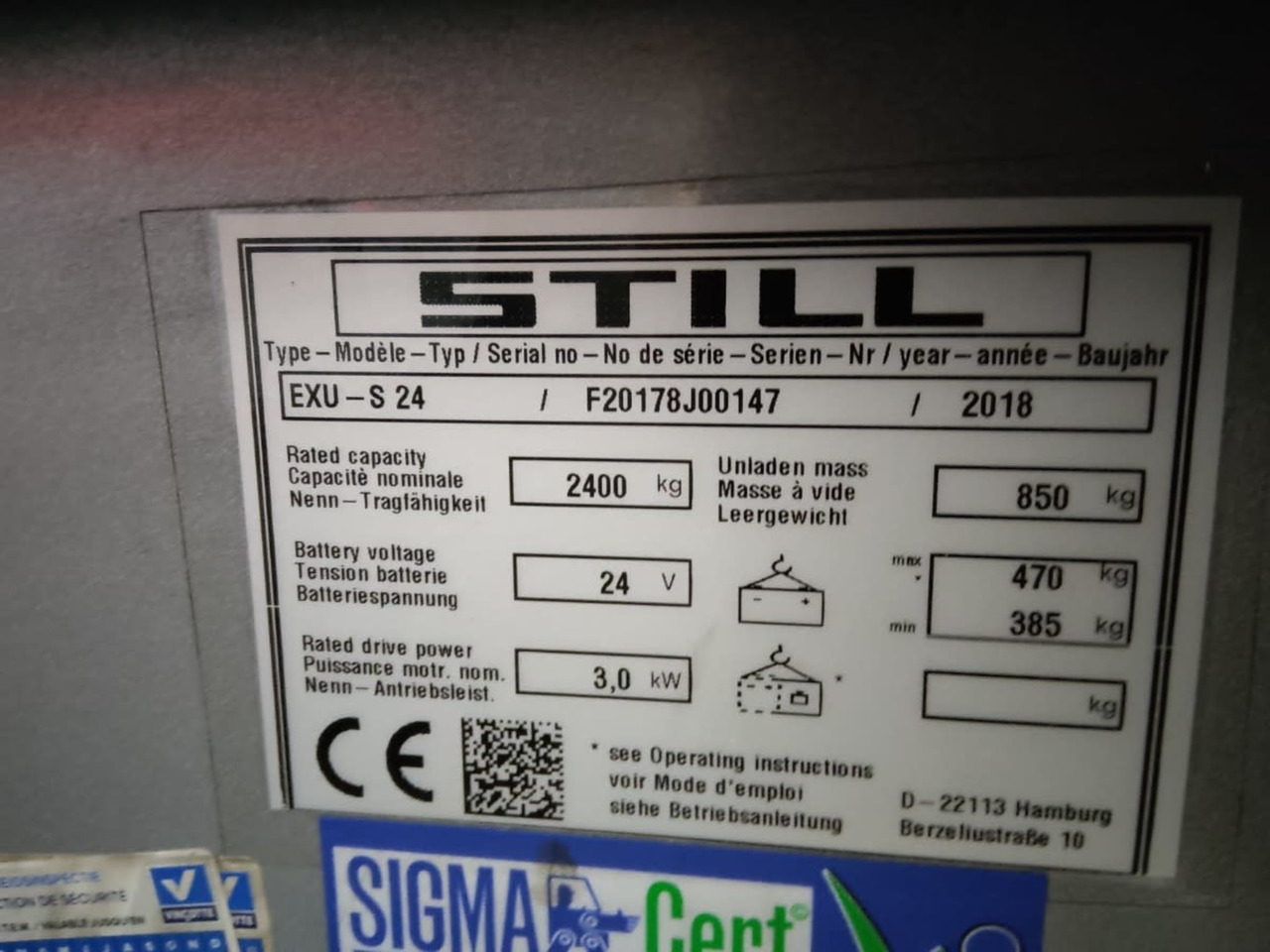 STILL EXU-S24/2400mm/LiIon - Тележка: фото 5 STILL EXU-S24/2400mm/LiIon - Тележка: фото 5